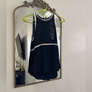 Express Black and White Trim Tank Top